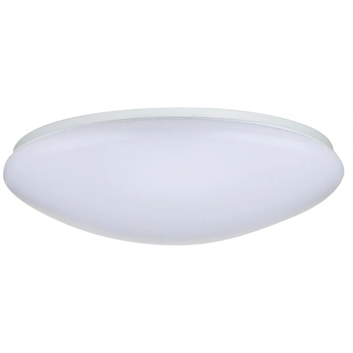 19 in. LED Flush Mount Light Selectable CCT White finish with ON/OFF microwave sensor