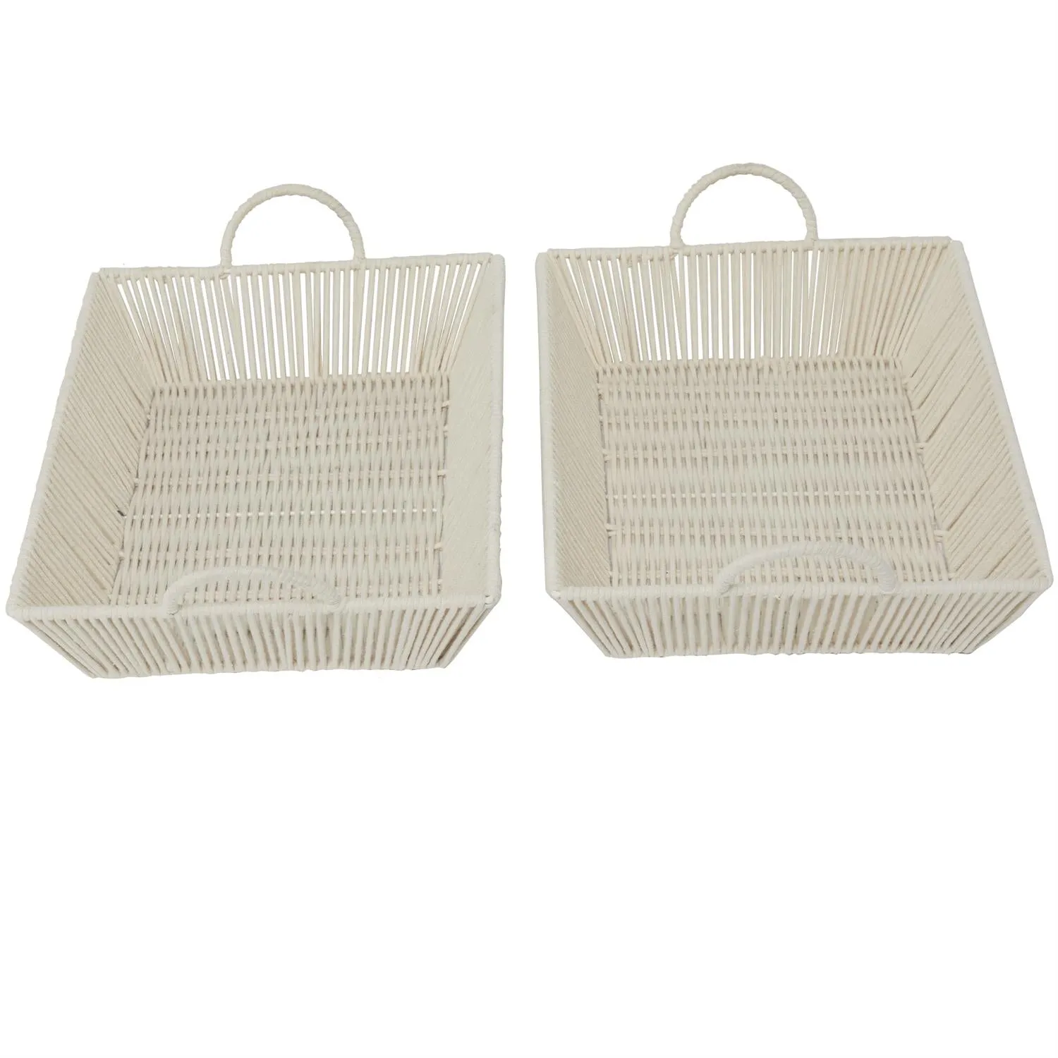 30275 2pc Tray Set in Cotton Rope/White