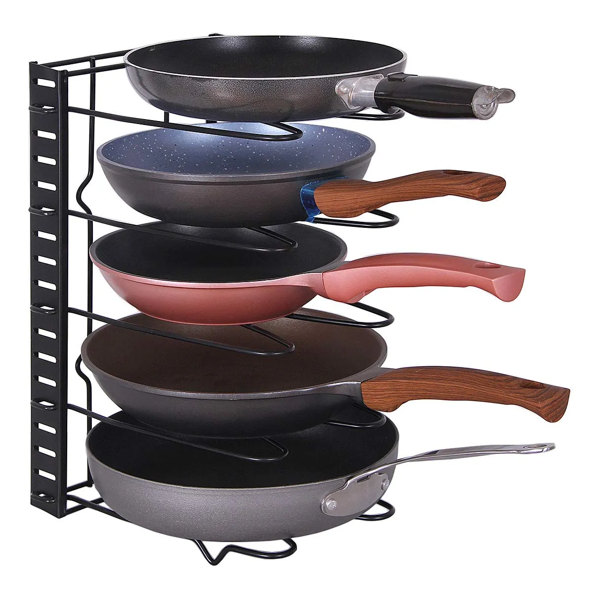 Adjustable Pan and Pot Lid Holder Rack