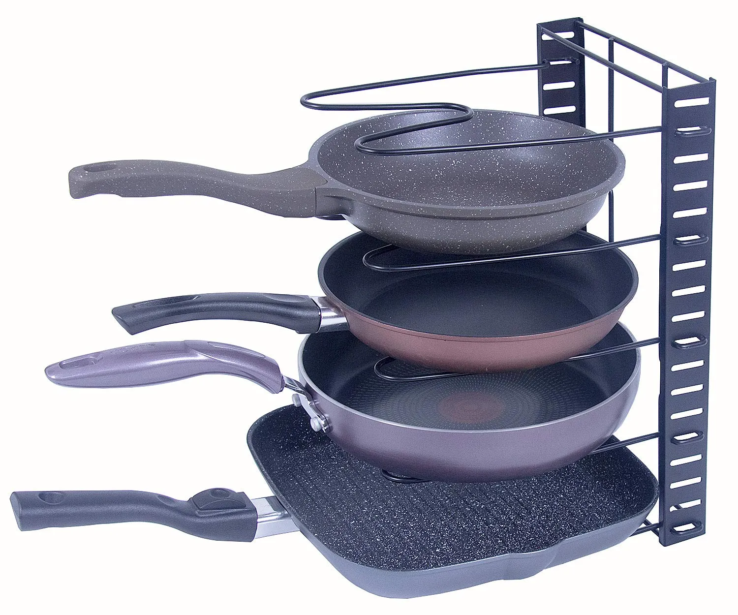 Adjustable Pan and Pot Lid Holder Rack