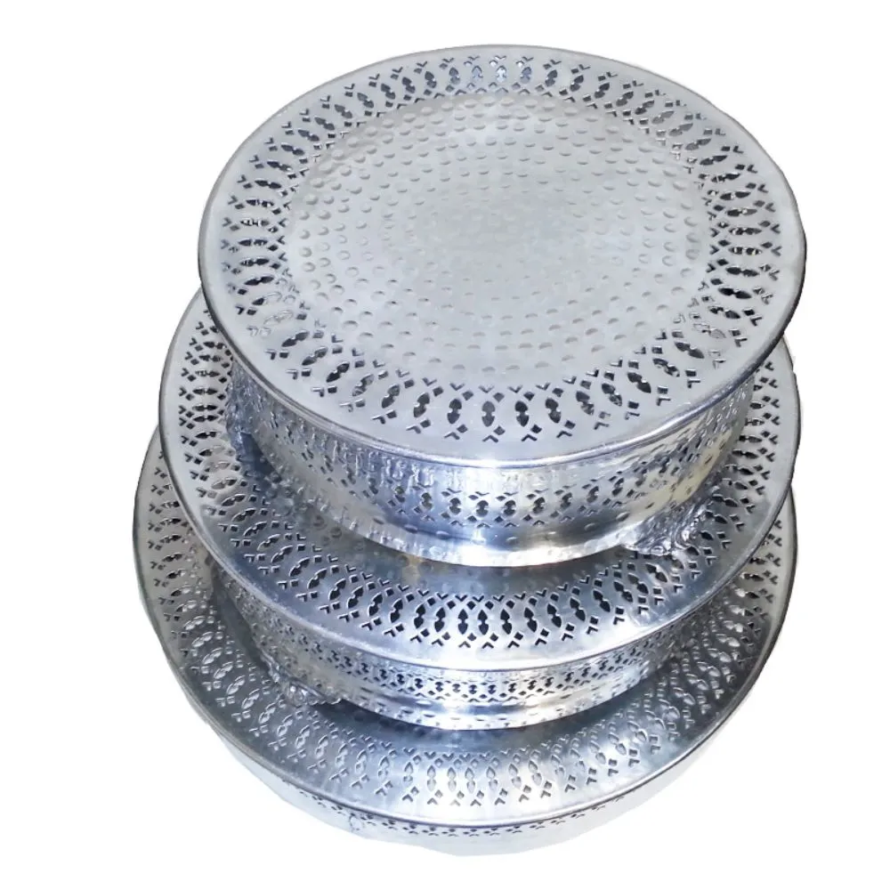 Amazing 3 Pc Round Cake Stand Benzara