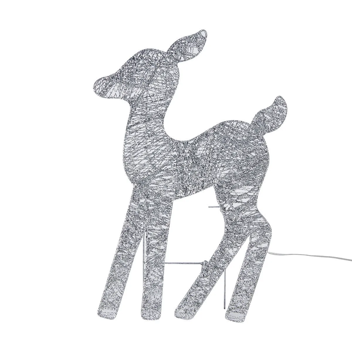 Anko 45 LED Solar Powered 3 Glittered Wire Reindeers