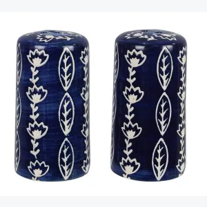 Barcelona Blue Ceramic Salt and Pepper Shaker Set