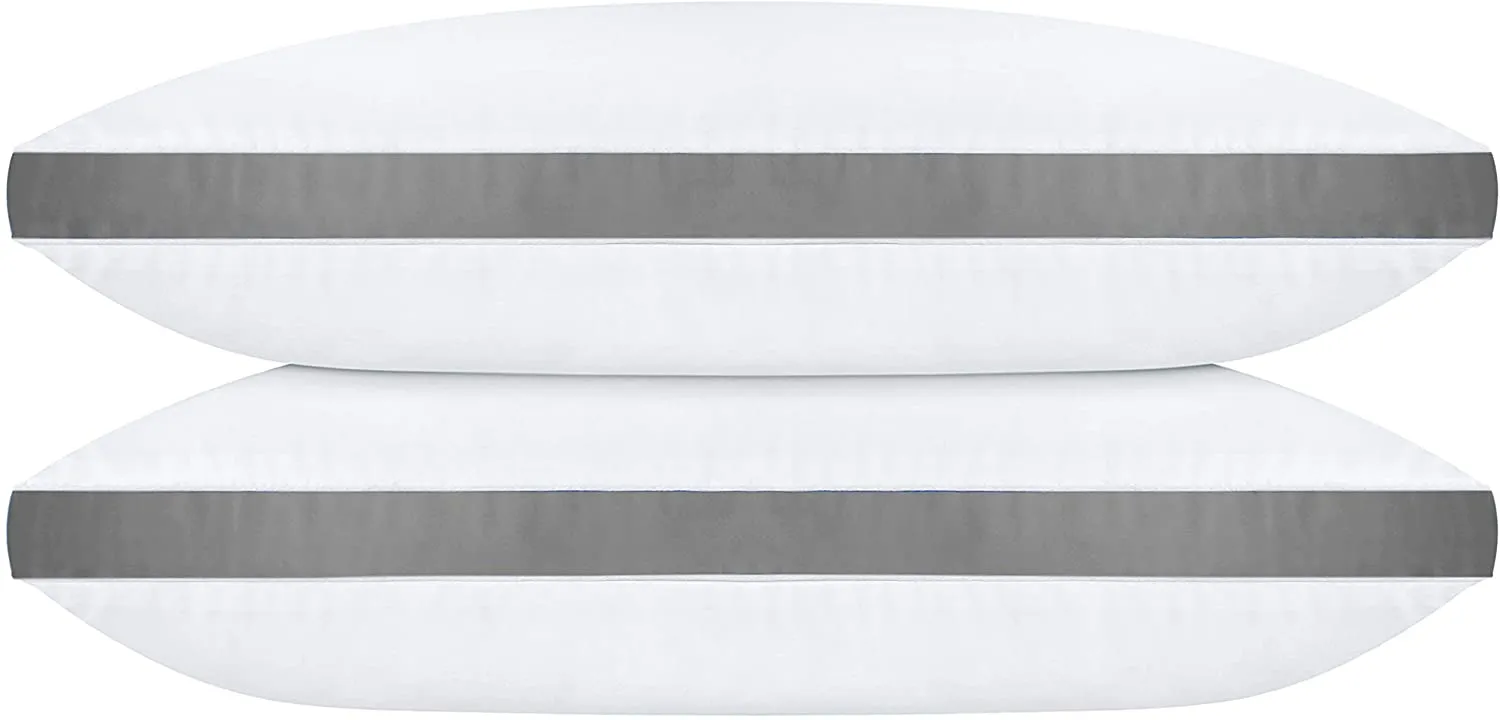 Bedding Gusseted Pillow (2-Pack) Premium Quality - Side Back Sleepers