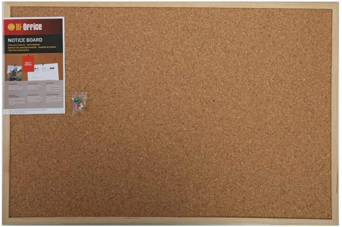 Bi-Office Cork Board 40x60cm Wooden Frame