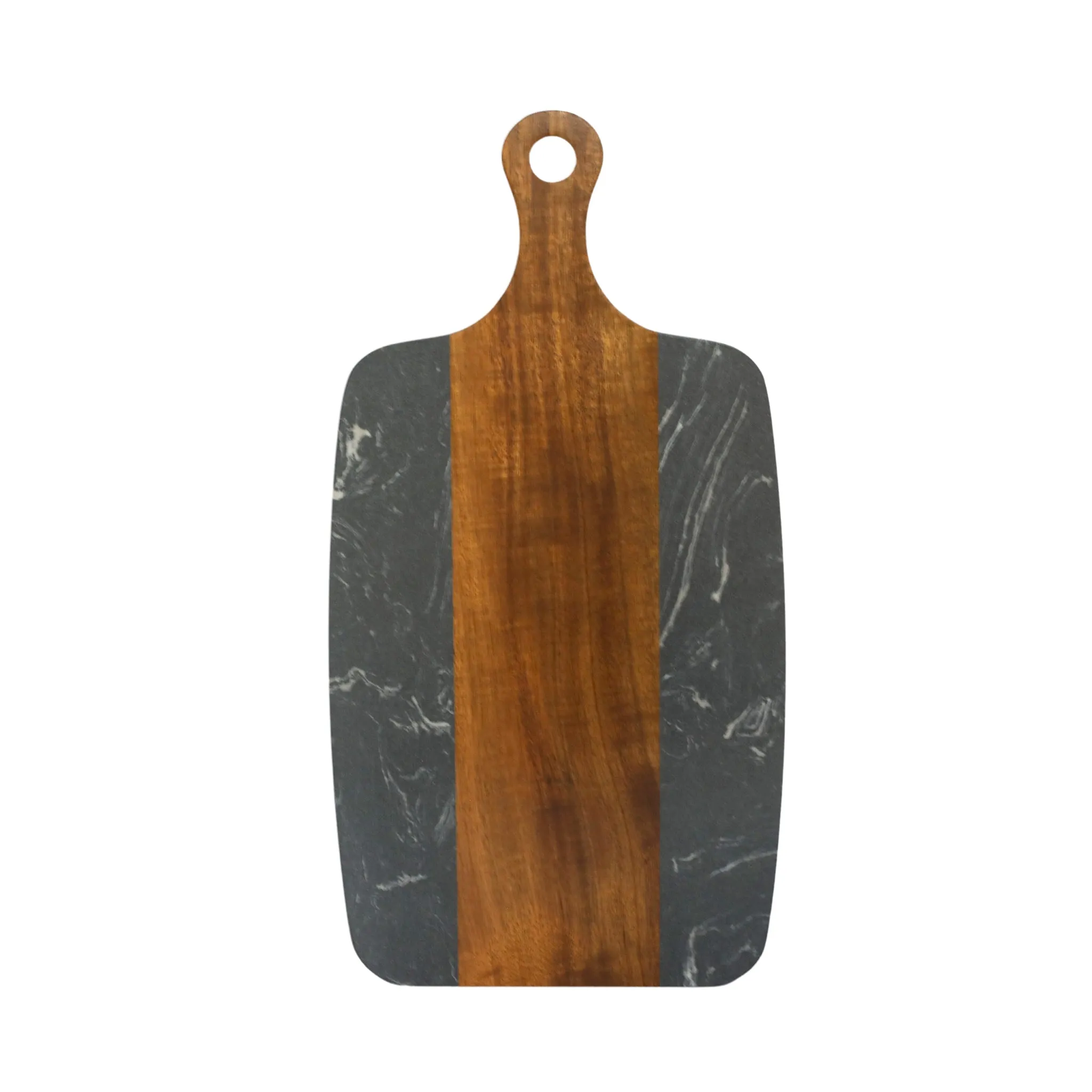 Black Marble and Acacia Wood Center Handled Board