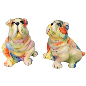 Blue Sky Bulldog Salt & Pepper Shakers