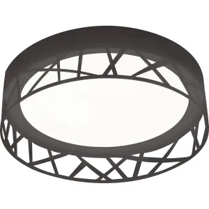 Boon 12 in. LED Flush Mount Light 120-277V Black Finish