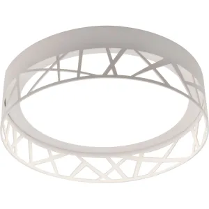 Boon 16 in. LED Flush Mount Light 120-277V White Finish