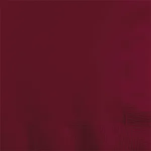 Bulk Pack of 100 Burgundy Beverage Napkins 2Ply