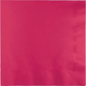 Bulk Pack of 100 Hot Magenta Luncheon Napkins 3Ply