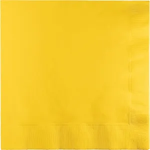 Bulk Pack of 100 School Bus Yellow Luncheon Napkins 3Ply