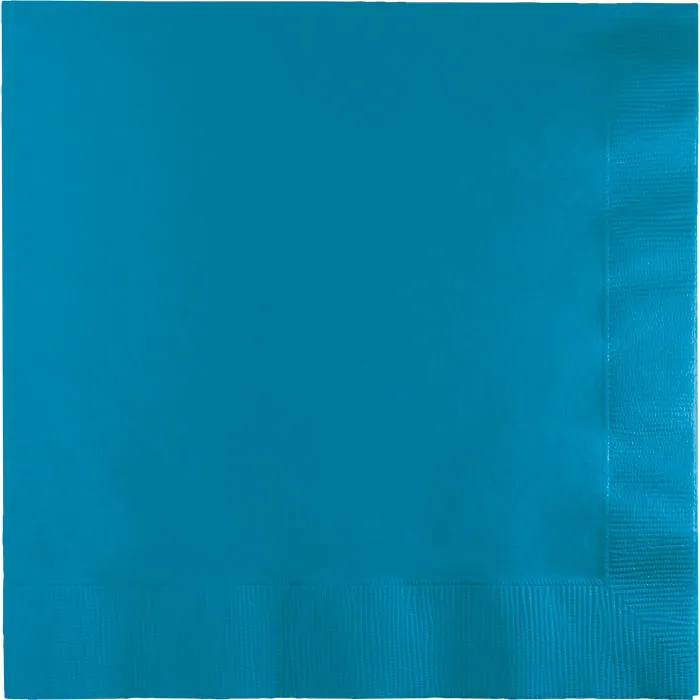 Bulk Pack of 100 Turquoise Luncheon Napkins 2Ply