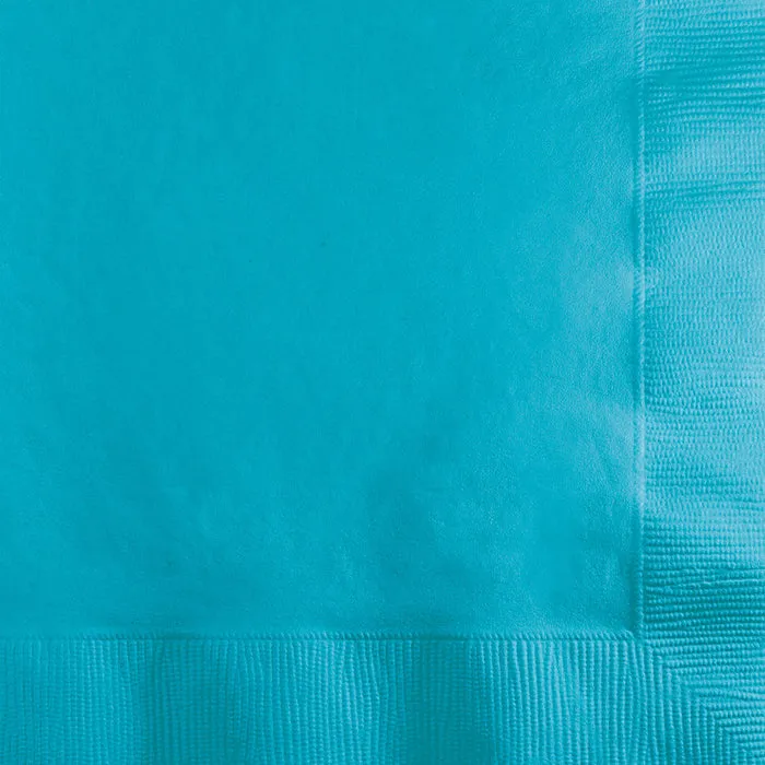 Bulk Pack of 150 Bermuda Blue Beverage Napkins, 3 Ply