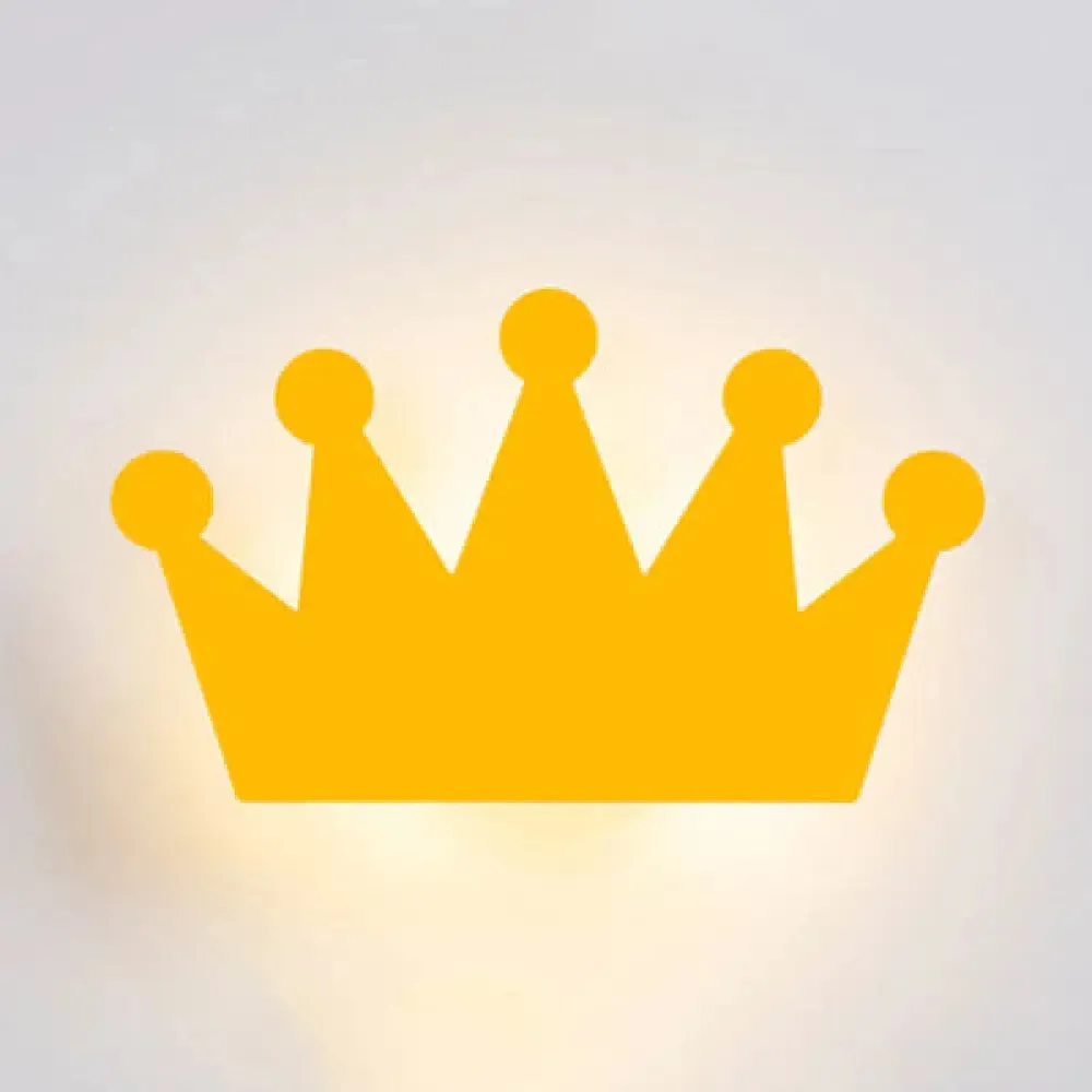 Cartoon Crown Wall Light - Energy-Saving LED for Kid's Bedroom