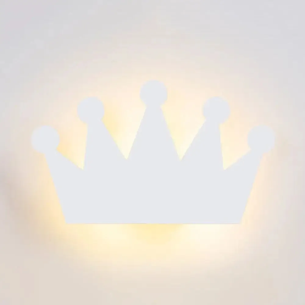 Cartoon Crown Wall Light - Energy-Saving LED for Kid's Bedroom