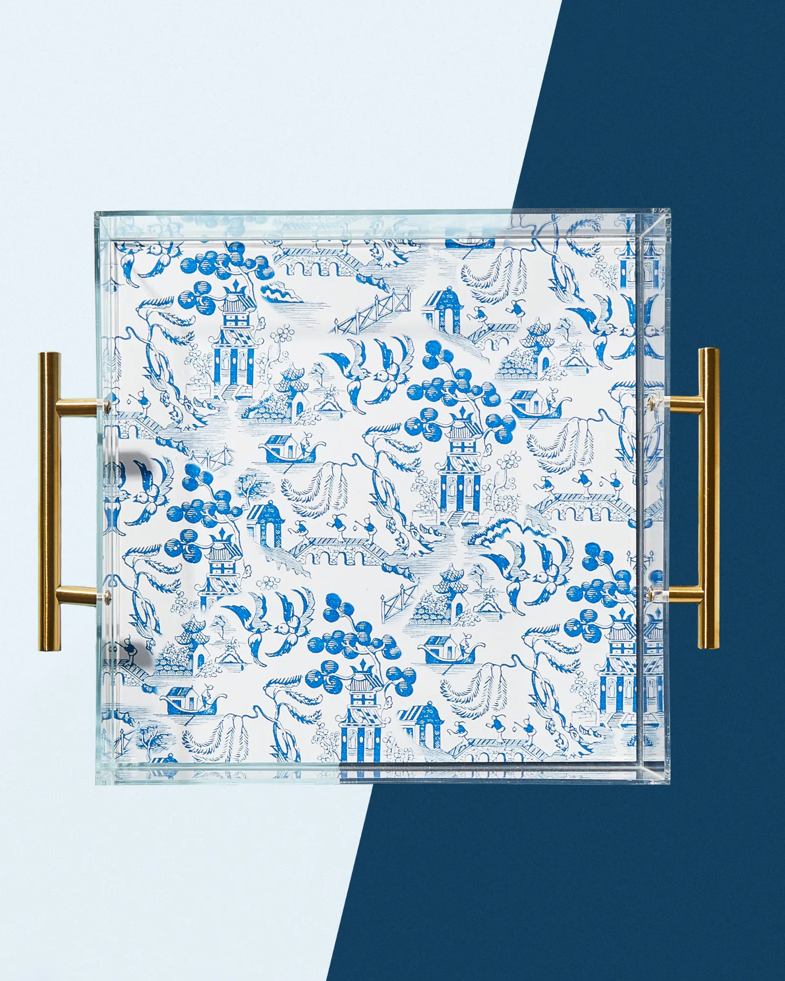 Chinoiserie Print Acrylic Tray