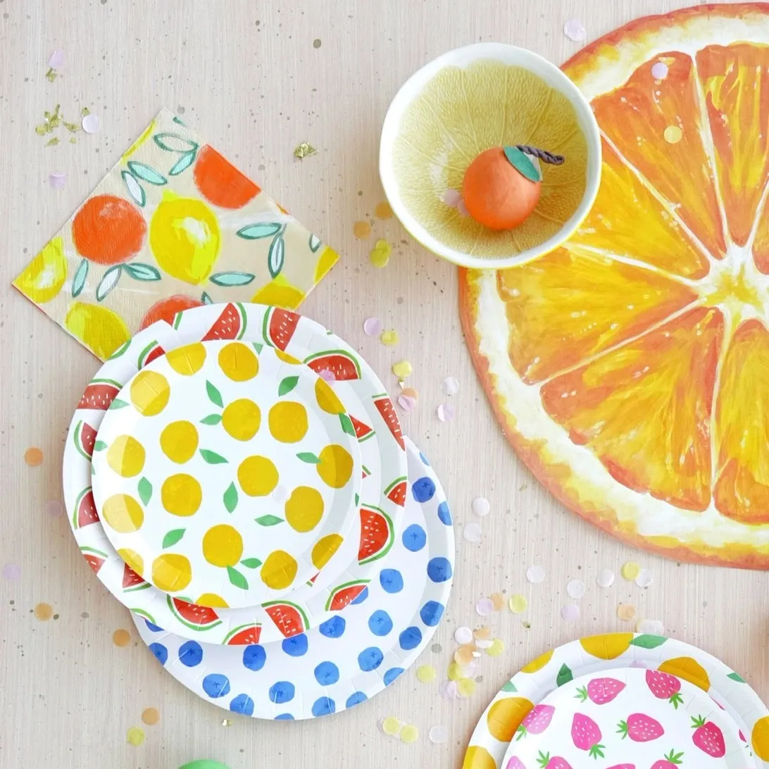 CITRUS FRUIT LEMON AND ORANGE NAPKINS