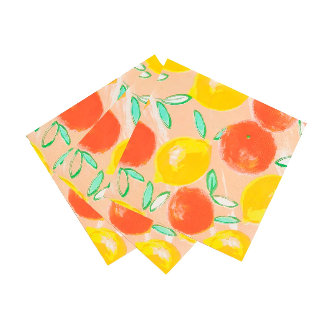 CITRUS FRUIT LEMON AND ORANGE NAPKINS