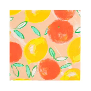 CITRUS FRUIT LEMON AND ORANGE NAPKINS