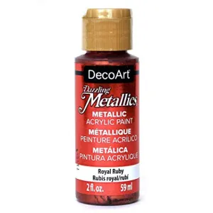 Deco Art Dazzling Metallics Acrylic Paint 2oz - Royal Ruby