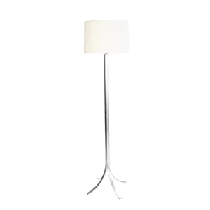 DEMPSEY IRON FLOOR LAMP - SILVER LEAF