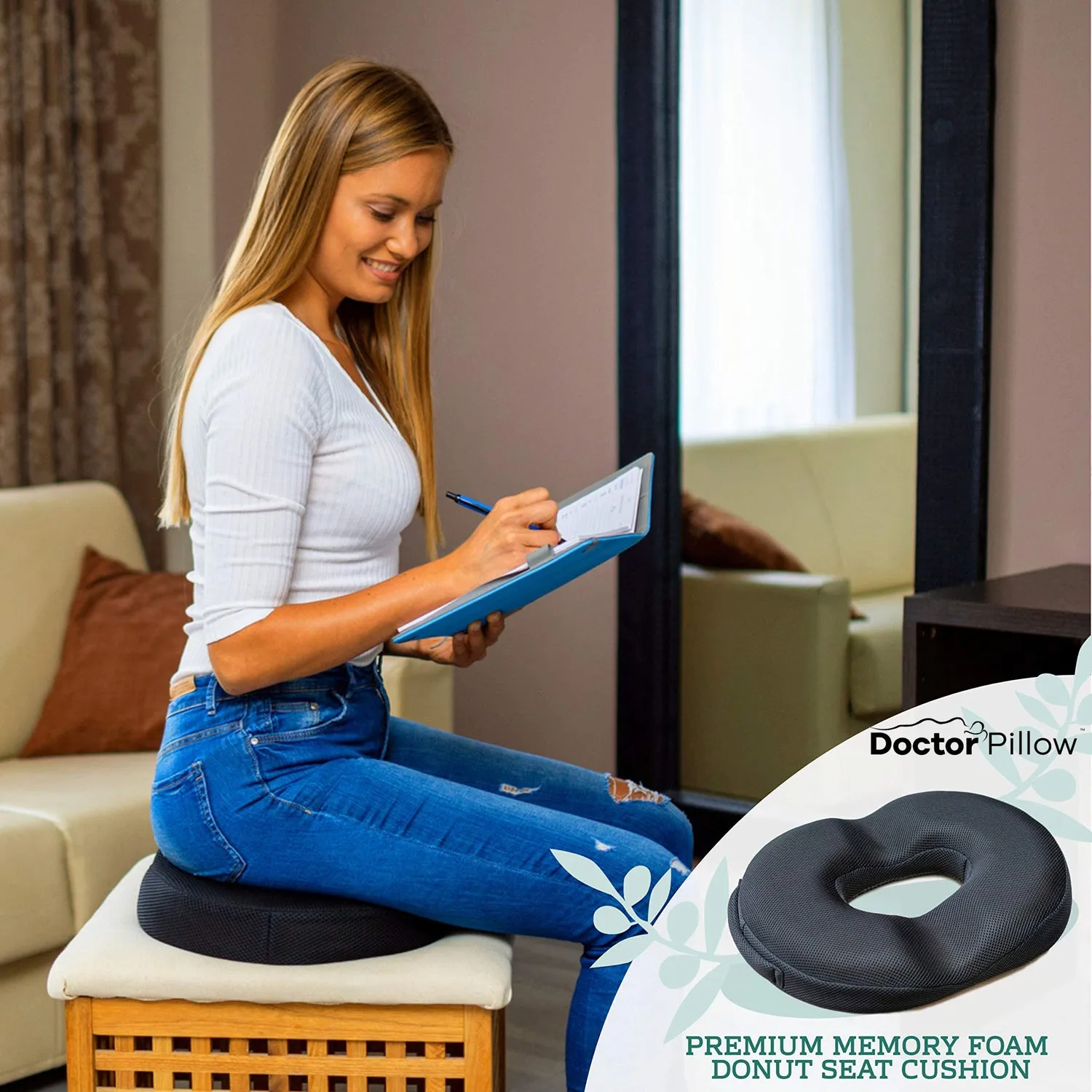 Dr Pillow Anbocare Orthopedic Donut Seat Cushion