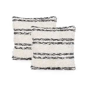 Emoni Boho Cotton Throw Pillow (Set of 2)