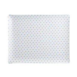 Fabric Tray Large Heart Blue