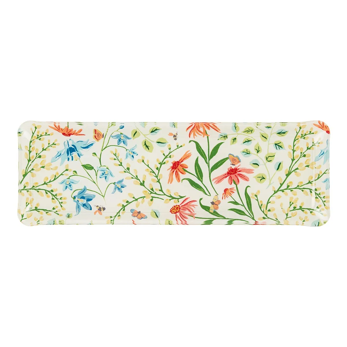 Fabric Tray Oblong Multi Floral