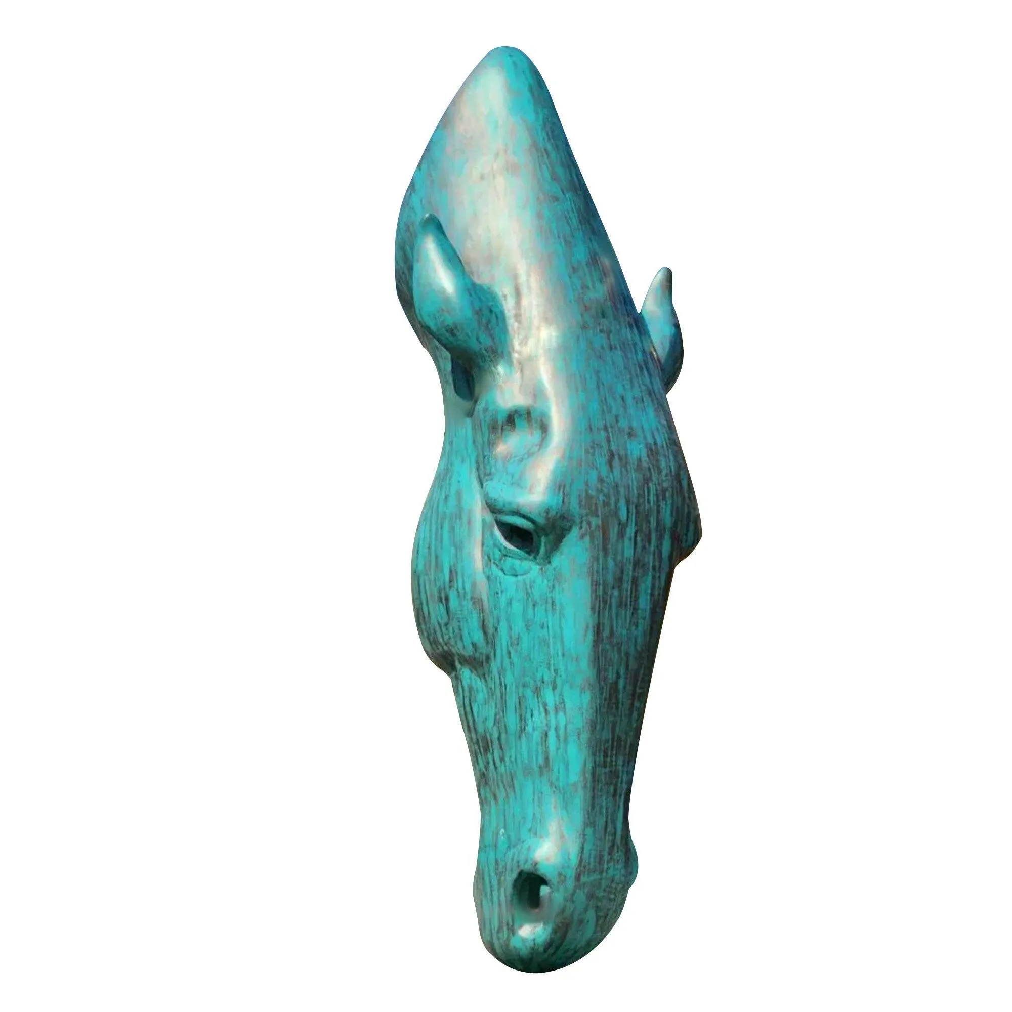 FINEST Art Supplies Verdigris Bronze Horse Head Sculpture FB-005