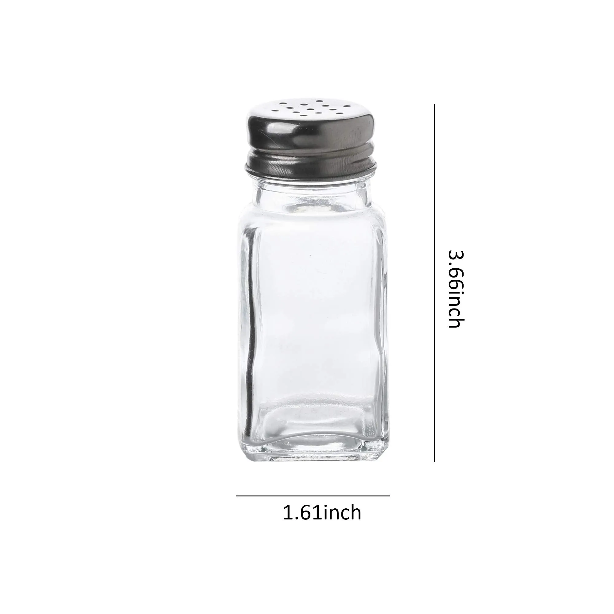 Glass Salt And Pepper Shakers | Kitchen Set | 6-Piece Pack | Best For Kitchen, Restauran