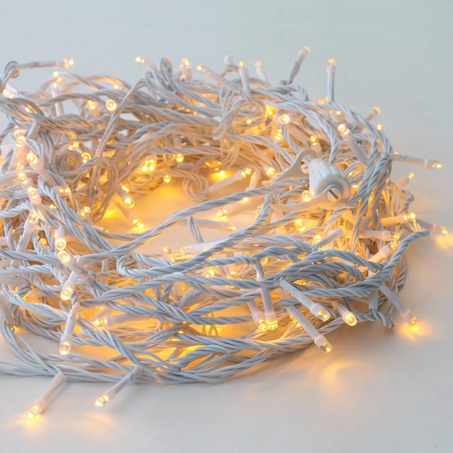 Heart Home LED String Lights | Diwali Rice Lights | Christmas Home Decoration Lights | Serial Bulbs String Lights | Lights for Décoration | 15 MTR | Warm White