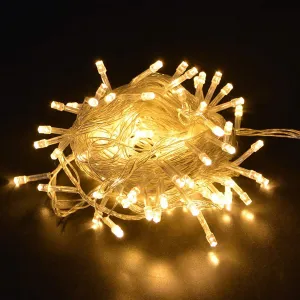 Heart Home LED String Lights | Diwali Rice Lights | Christmas Home Decoration Lights | Serial Bulbs String Lights | Lights for Décoration | 15 MTR | Warm White