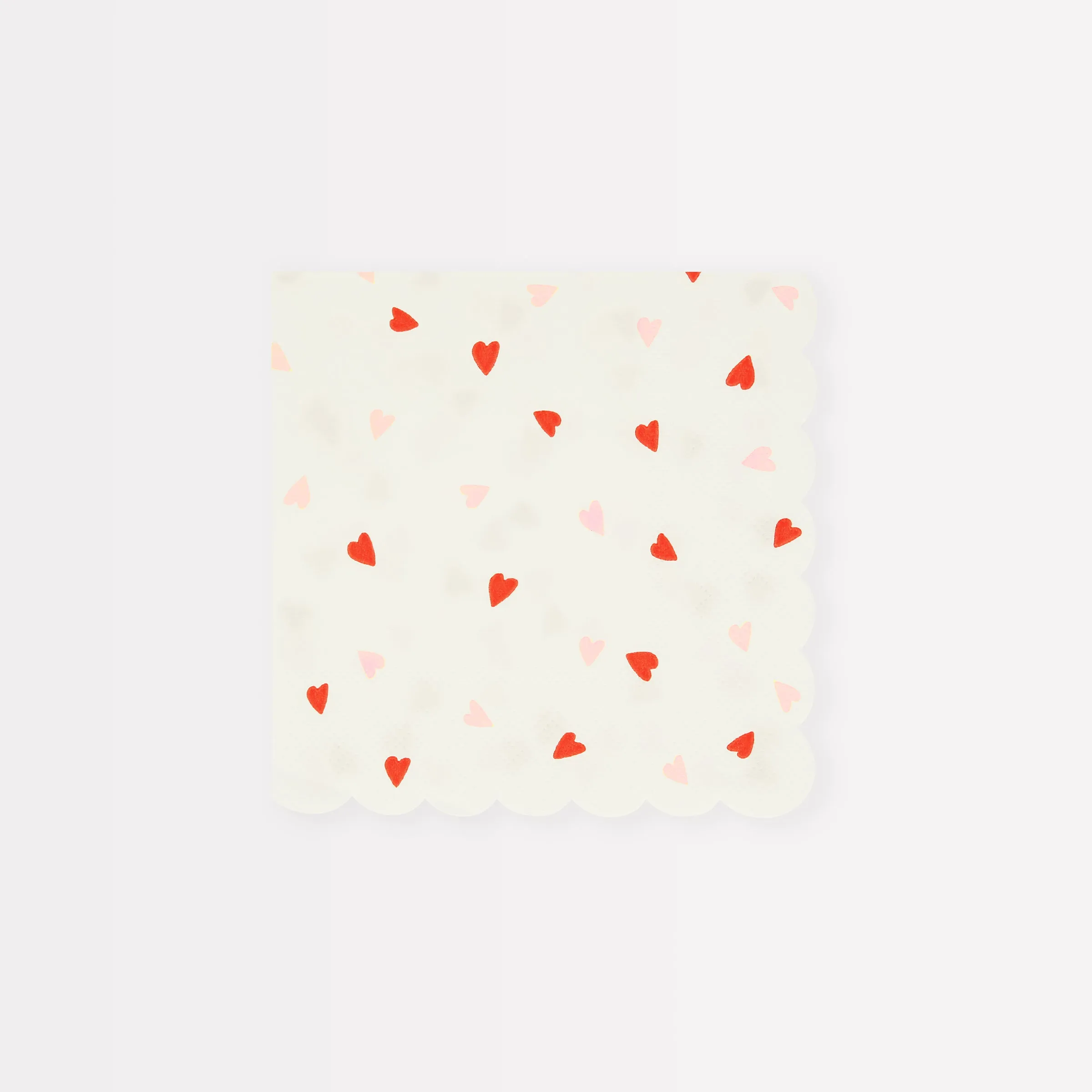 Heart Pattern Small Napkins (x 16)