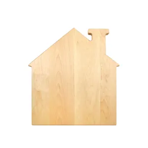 House Shaped Pine Wood Board - 13" x 14"