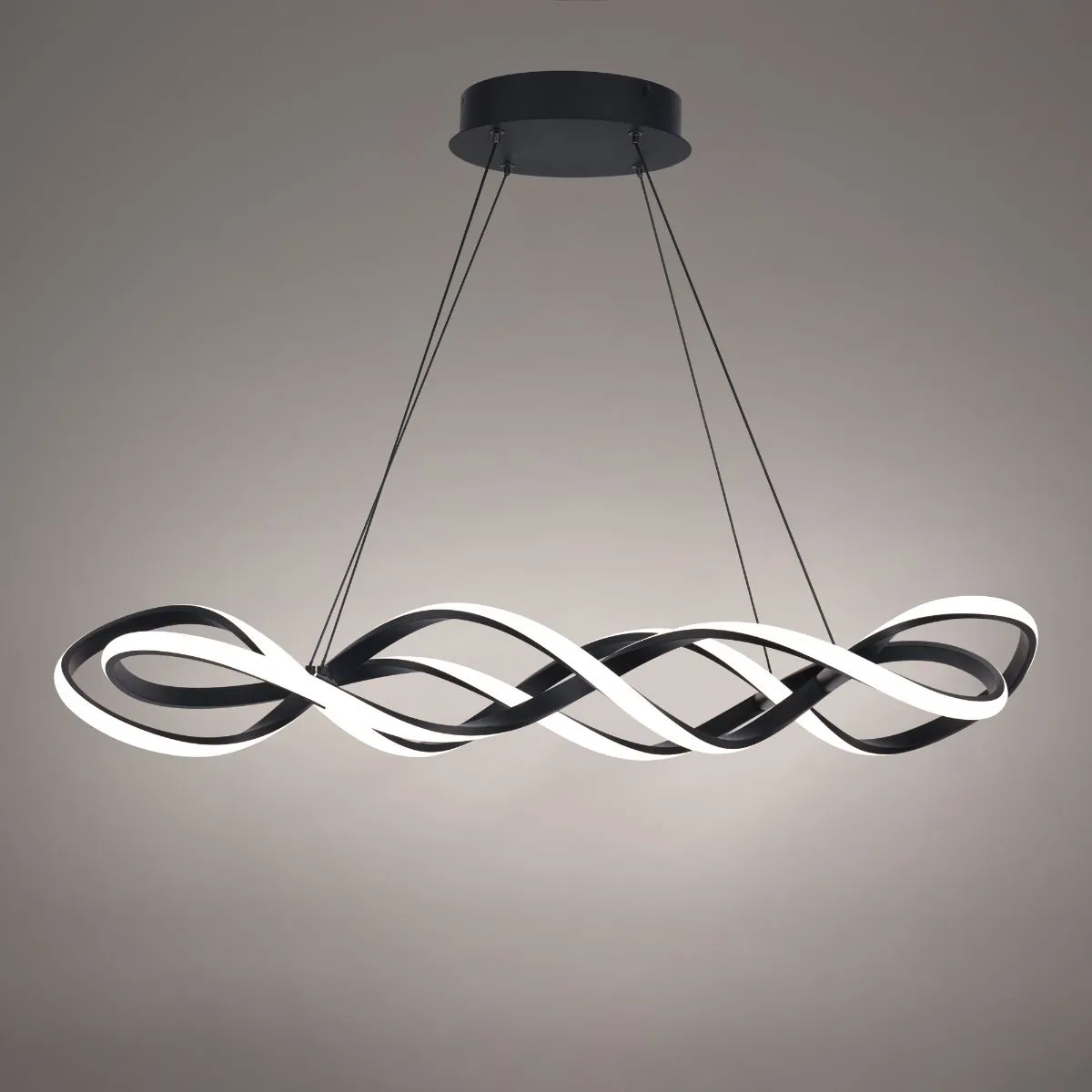 Interlace 39 in. LED Pendant Light Black finish