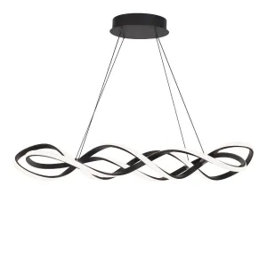 Interlace 39 in. LED Pendant Light Black finish