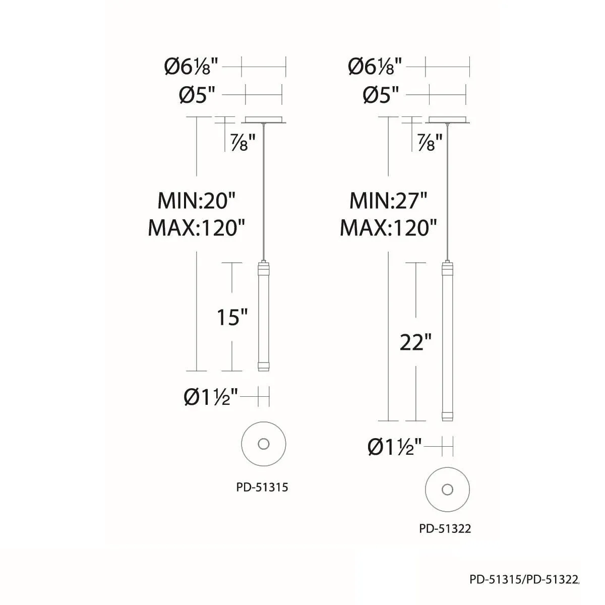 Jedi 5 in. LED Pendant Light 3000K Brass finish