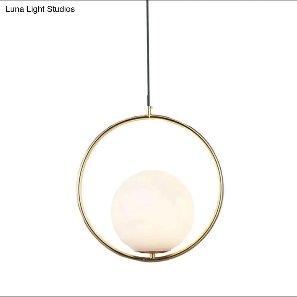 LED Creative Art Glass Ball Pendant Lights Modern Hanging Lamp E27 Black Gold Restaurant Bedroom Home Lighting Decorative