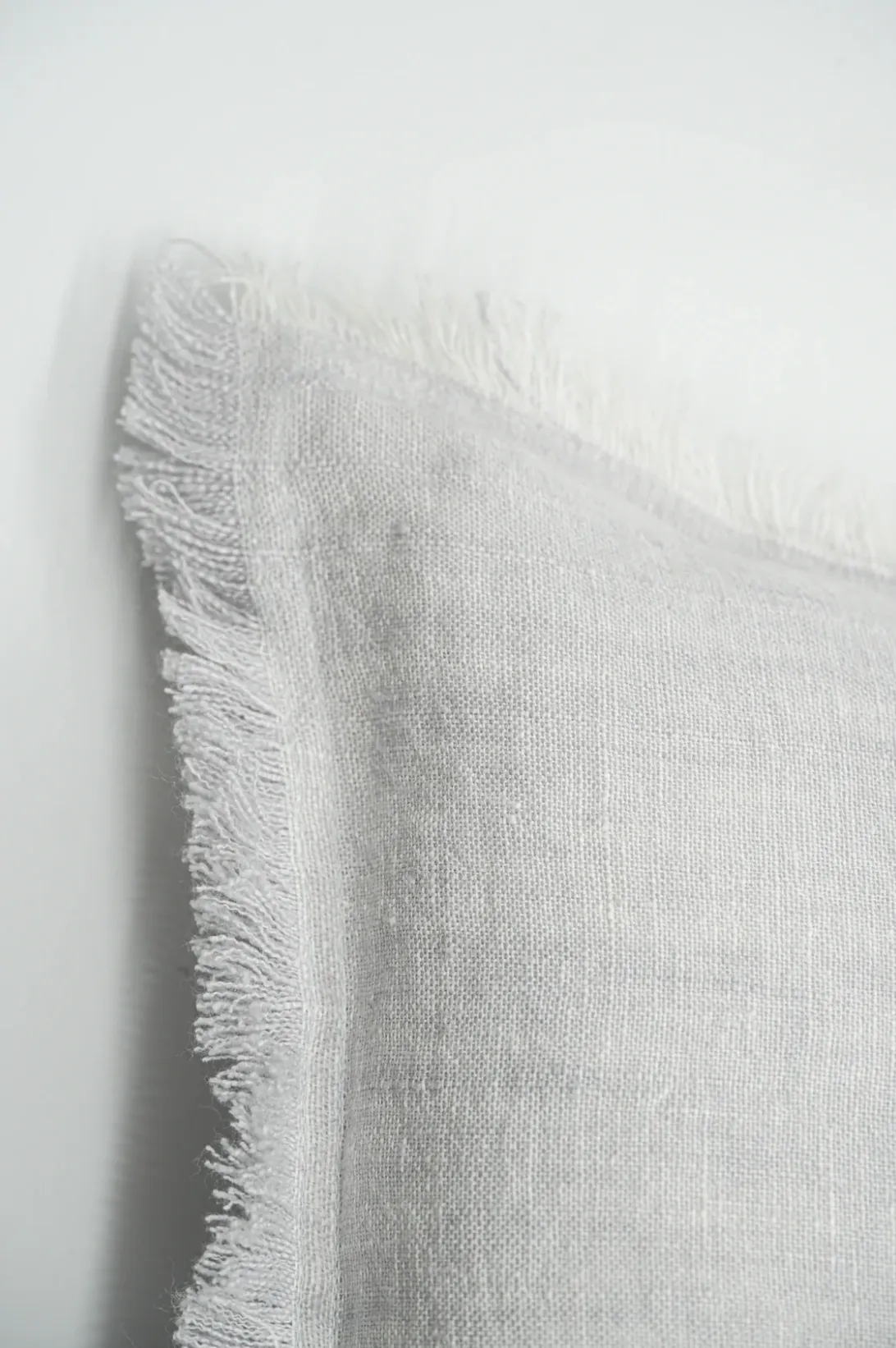 Light Grey Crossdye Linen Pillows