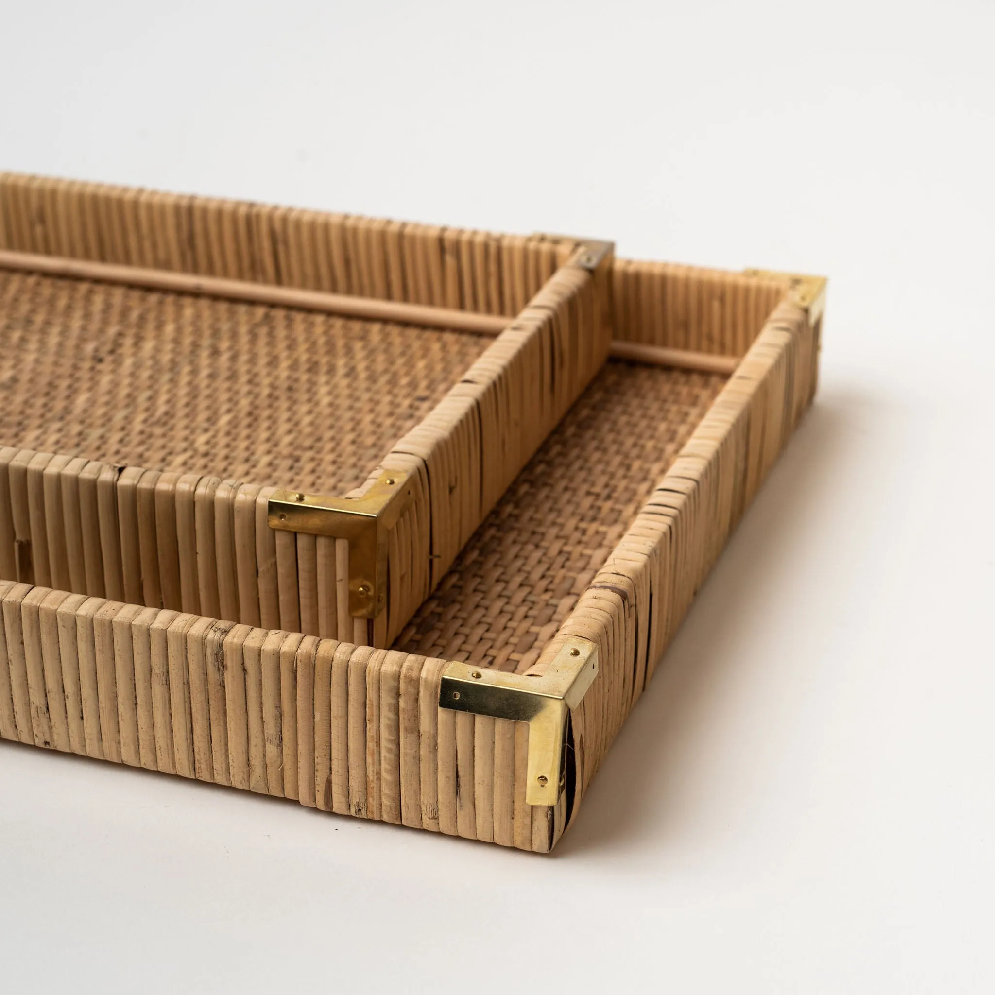 Loving It Oversized Rattan Tray