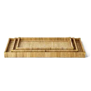 Loving It Oversized Rattan Tray