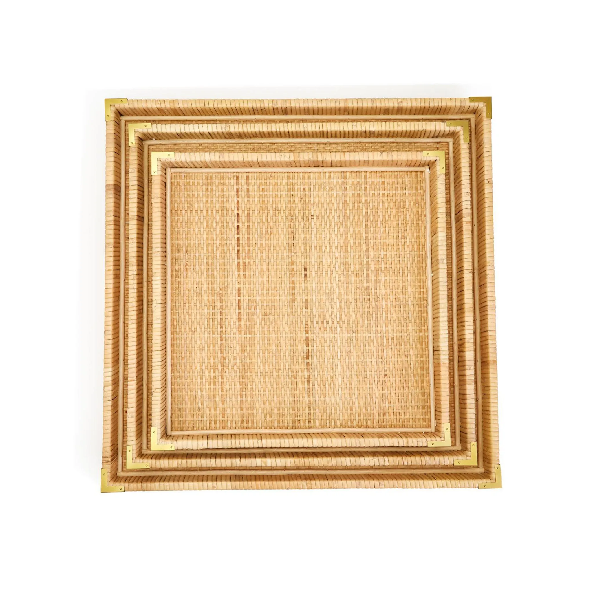 Loving It Oversized Square Rattan Tray