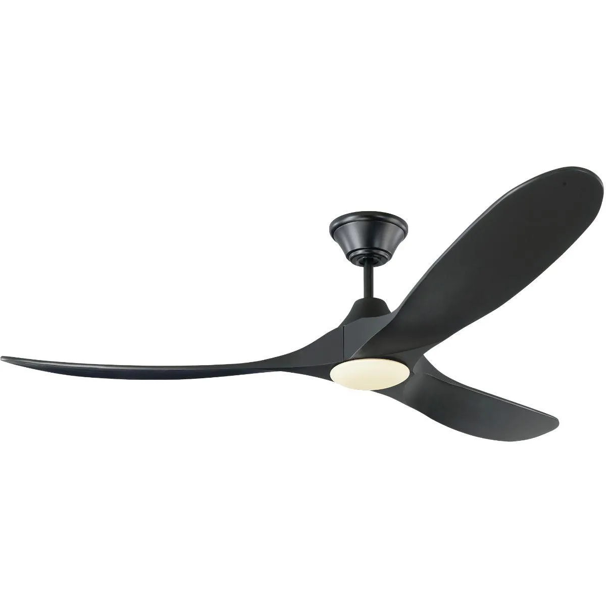 Maverick 60 Inch Black 3-Blade LED Ceiling Fan with Light and Remote