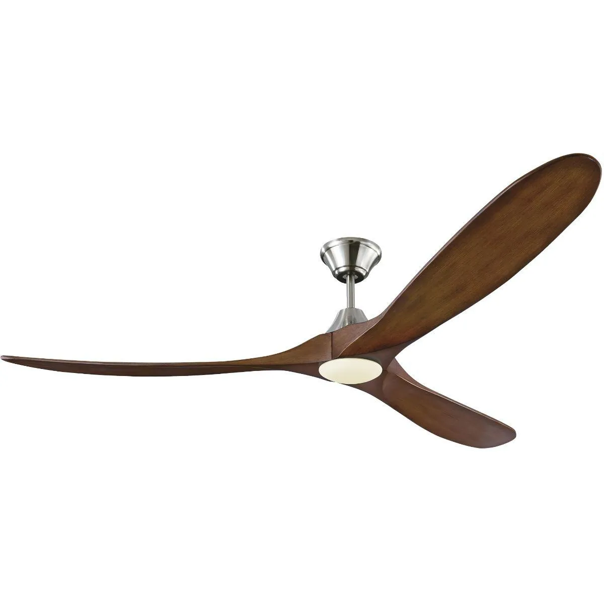 Maverick Max 70 Inch Steel and Koa LED Large Ceiling Fan with Light and Remote