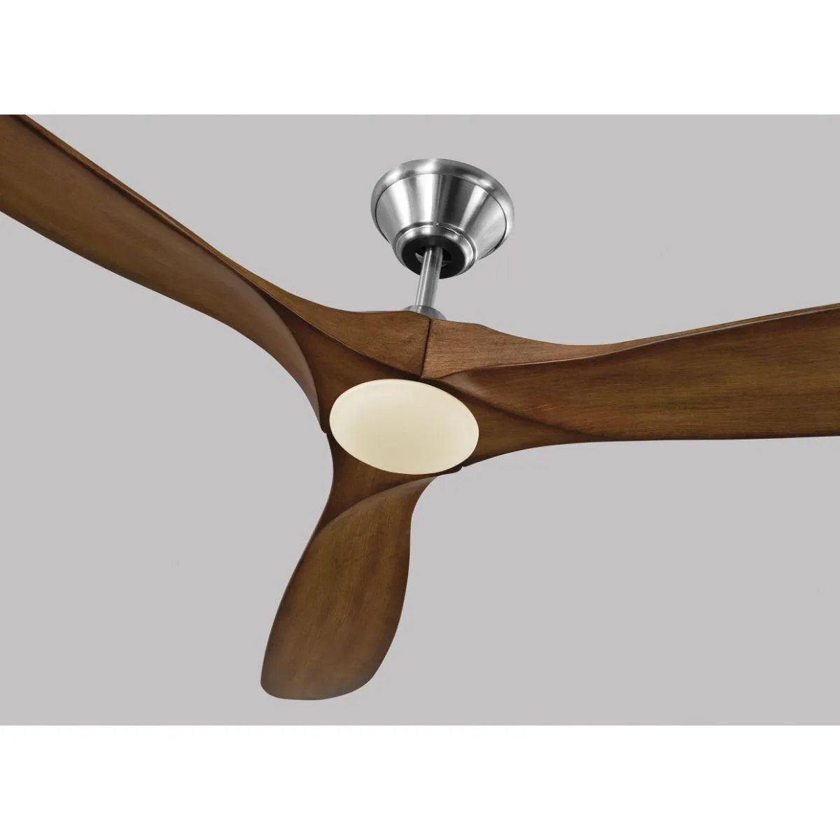 Maverick Max 70 Inch Steel and Koa LED Large Ceiling Fan with Light and Remote