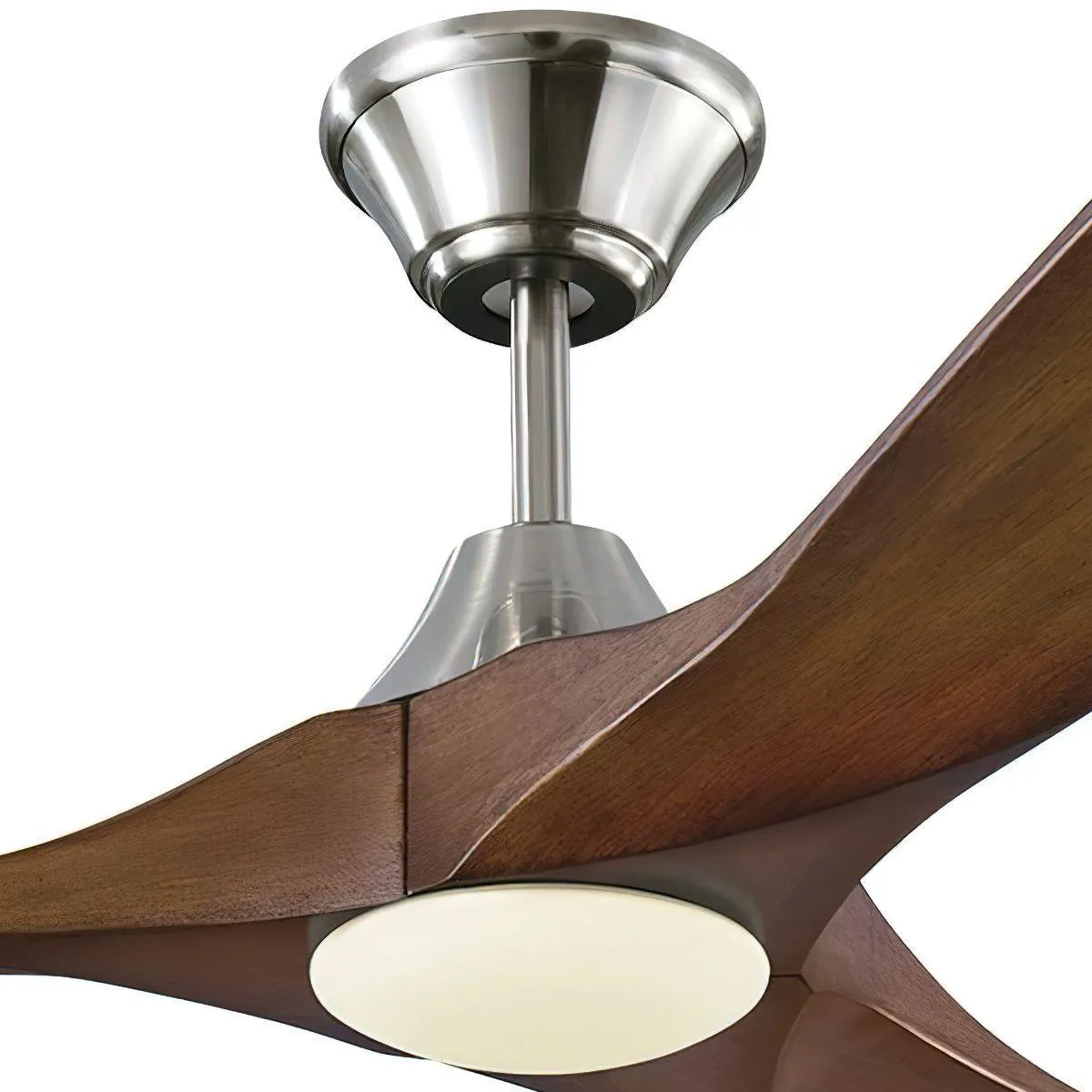 Maverick Max 70 Inch Steel and Koa LED Large Ceiling Fan with Light and Remote