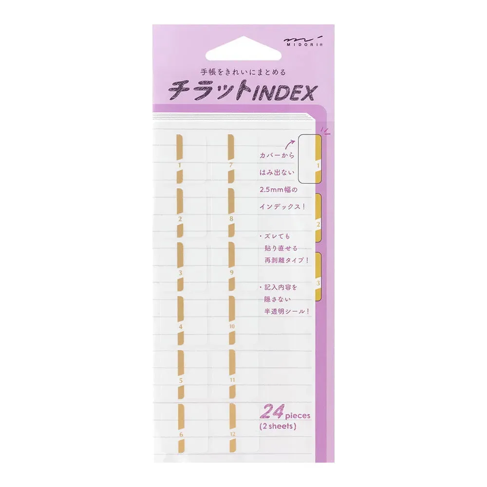 Midori Index Label Chiratto Number