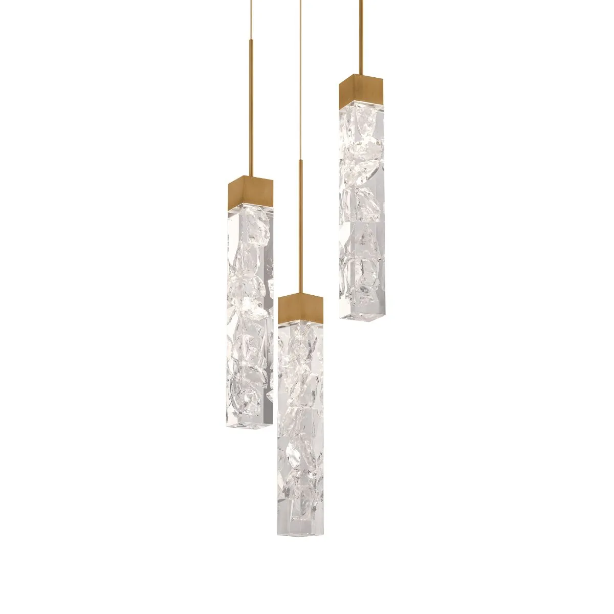 Minx 13 in. 3 Lights LED Pendant Light Brass finish